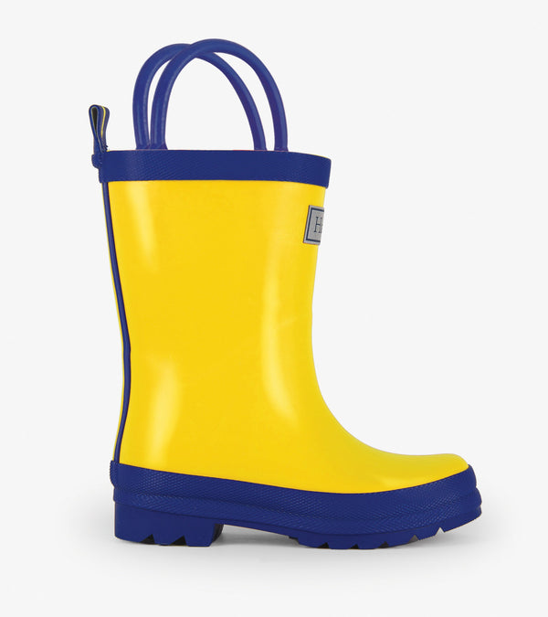 Hatley Gumboots - Yellow & Navy