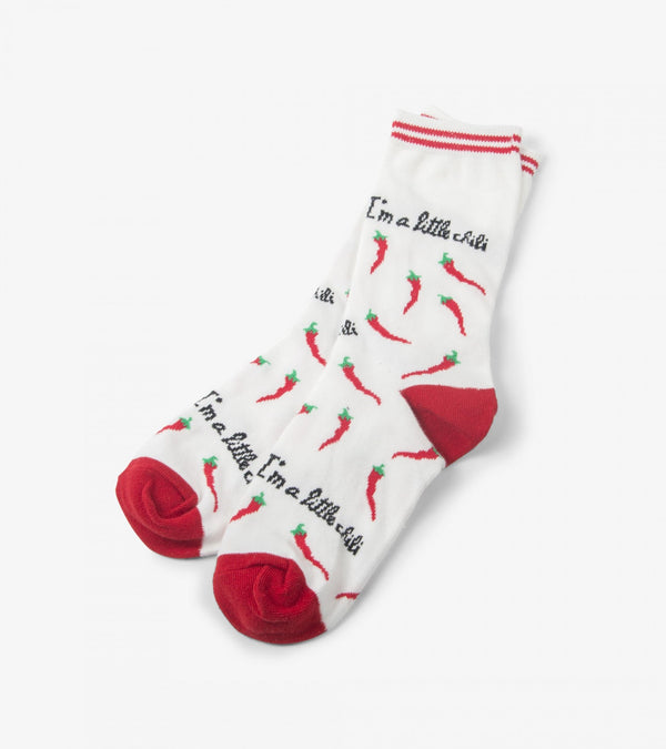 Hatley Womens Crew Socks - I'm a Little Chili - Eloquence Boutique