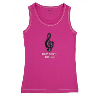 Hatley Womens Pyjama Tank - Pink Music - Eloquence Boutique