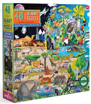 eeBoo Giant Jigsaw Puzzle - Within the Biomes