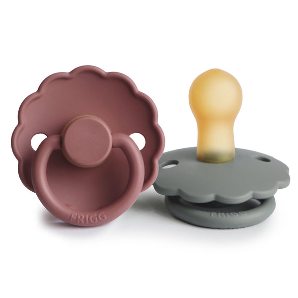 FRIGG Natural Latex Pacifier - French Grey & Woodchuck