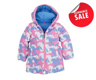 Hatley Reversible Puffer - Puzzle Piece Horses