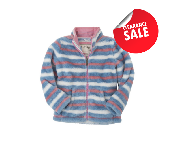 Hatley - Winter Stripes Fuzzy Fleece Jacket