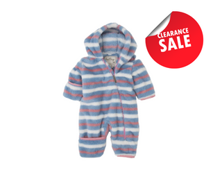 Infant Fuzzy Fleece Bundler - Winter Stripes