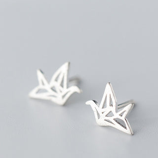 Je T'aime Earrings - Origami Bird