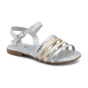 Klin Suami Sandal - Silver & Rose with Gold