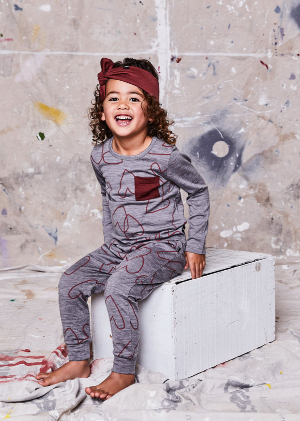 LFOH Marlow Pyjamas - Grey Marle Love
