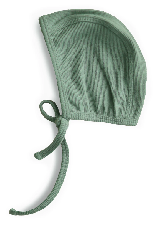 Mushie Baby Bonnet - Roman Green