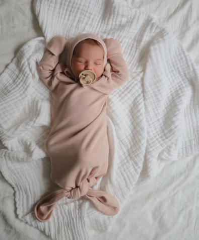 Mushie Knotted Gown - Blush