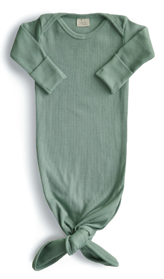 Mushie Knotted Gown - Roman Green