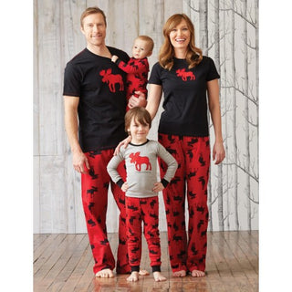 Hatley Womens Pyjama Pants - Moose on Red - Eloquence Boutique