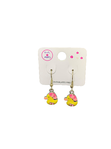 Pink Poppy Cute Animal Earrings